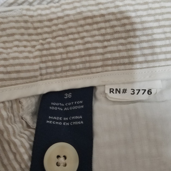 PGA Tour mens tan and white striped shorts size 36 - Picture 5 of 6